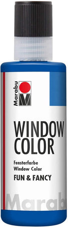 MARABU - "FUN&FANCY" COLORE A BASE D'ACQUA PER VETRI 8OML - COLORE BLU OLTREMARE 055