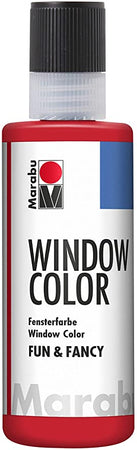 MARABU - "FUN&FANCY" COLORE A BASE D'ACQUA PER VETRI 8OML - COLORE ROSSO CILIEGIA 031
