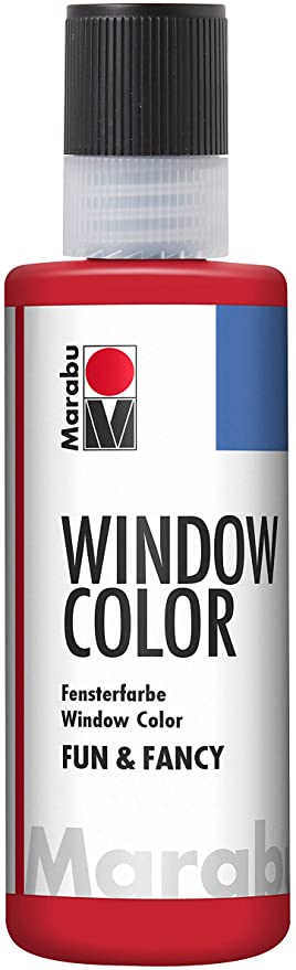MARABU - FUN&FANCY COLORE A BASE D'ACQUA PER VETRI 8OML - COLORE ROSSO CILIEGIA 031