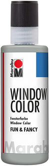 MARABU - FUN&FANCY COLORE A BASE D'ACQUA PER VETRI 8OML - COLORE PER CONTORNI ARGENTO 082