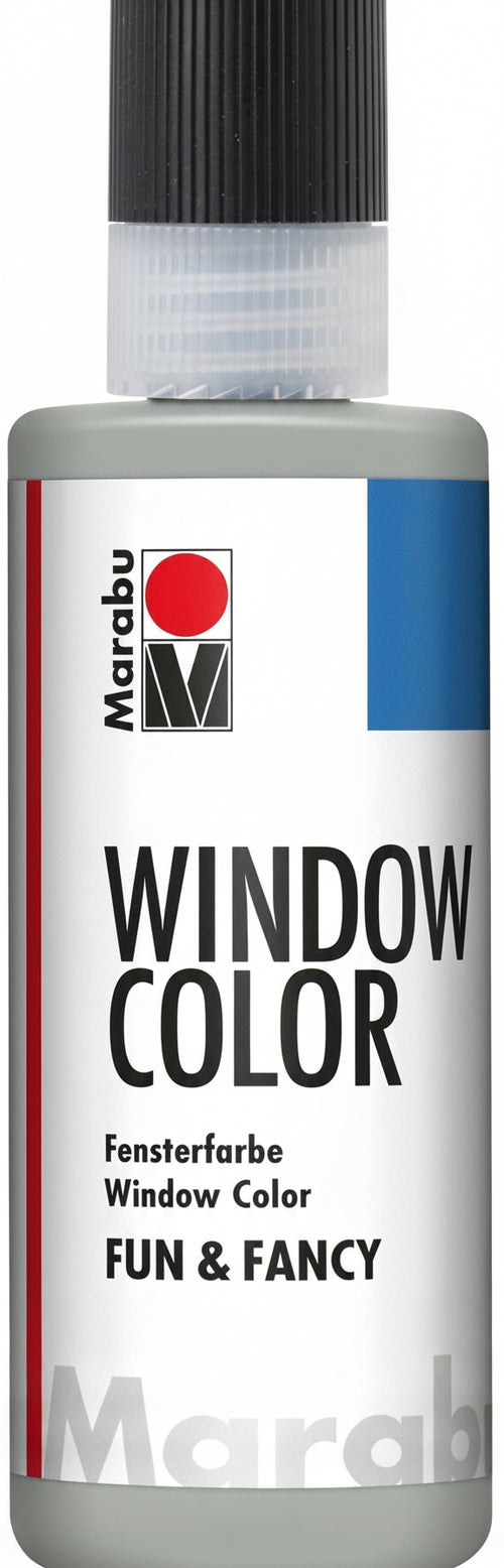 MARABU - FUN&FANCY COLORE A BASE D'ACQUA PER VETRI 8OML - COLORE PER CONTORNI ARGENTO 082