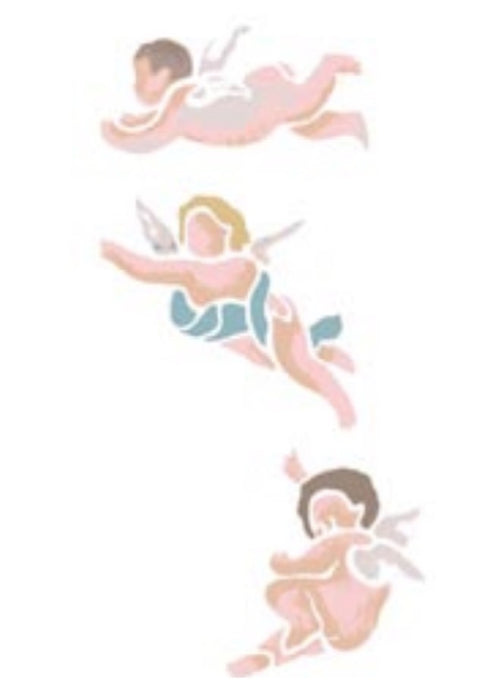 CALAMBOUR - COLLEZIONE EASY STENCIL A4 21x29,70CM - ANGELI - CODICE 301