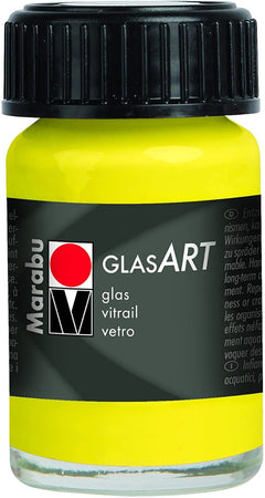 MARABU - "GLAS ART" BASE SOLVENTE PER VETRI - 15ML - COLORE GIALLO LIMONE 421