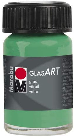 MARABU - "GLAS ART" BASE SOLVENTE PER VETRI - 15ML - COLORE VERDE SMERALDO 496