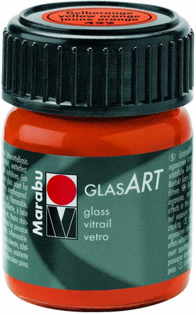 MARABU - "GLAS ART" BASE SOLVENTE PER VETRI - 15ML - COLORE GIALLO ARANCIO 422