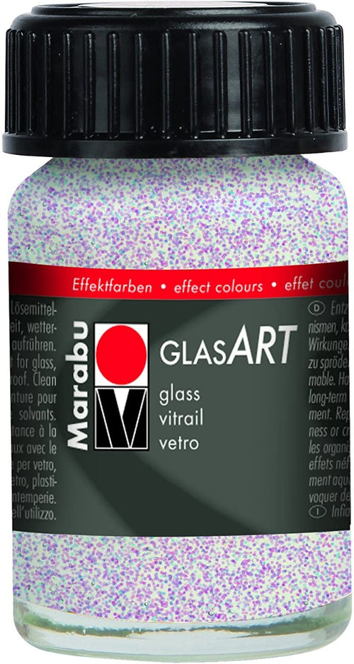 MARABU - GLAS ART BASE SOLVENTE PER VETRI - 15ML - COLORE GLITTER IRIDESCENTE 587