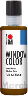 MARABU - FUN&FANCY COLORE A BASE D'ACQUA PER VETRI 8OML - COLORE MARRONE SCURO 045