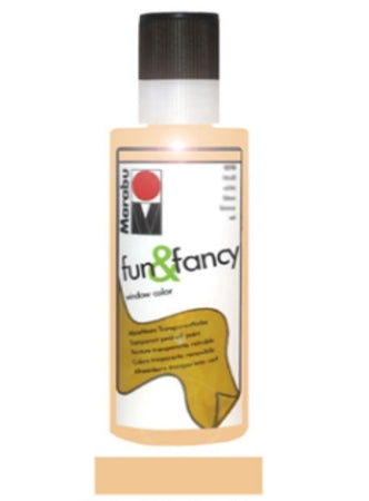 MARABU - "FUN&FANCY" COLORE A BASE D'ACQUA PER VETRI 8OML - COLORE ARANCIO FLUORESCENTE 875