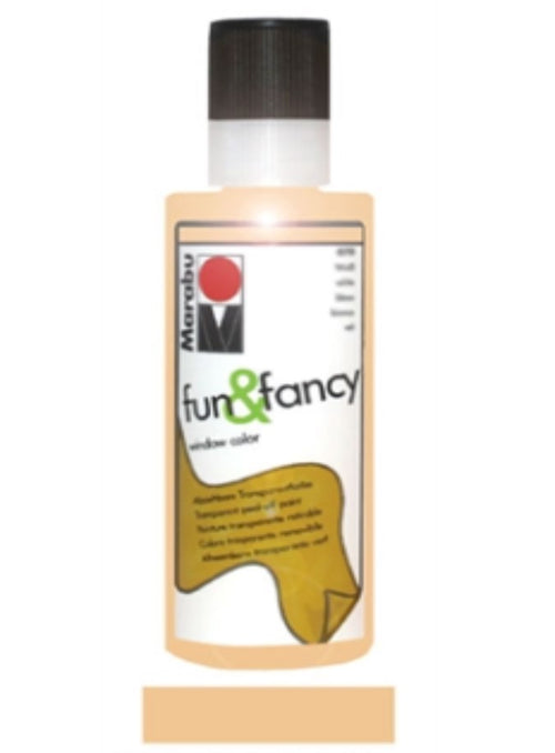 MARABU - FUN&FANCY COLORE A BASE D'ACQUA PER VETRI 8OML - COLORE ARANCIO FLUORESCENTE 875