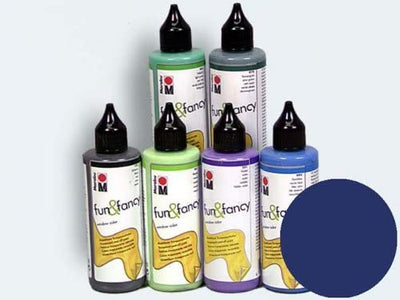 MARABU - FUN&FANCY COLORE A BASE D'ACQUA PER VETRI 8OML - COLORE BLU DI PARIGI 058
