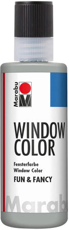 MARABU - "FUN&FANCY" COLORE A BASE D'ACQUA PER VETRI 8OML - COLORE ARGENTO 182