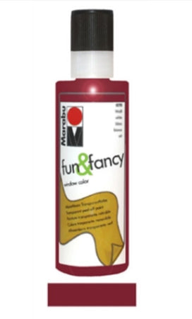 MARABU - "FUN&FANCY" COLORE A BASE D'ACQUA PER VETRI 8OML - COLORE BORDEAUX 034