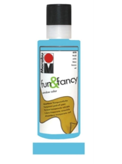 MARABU - FUN&FANCY COLORE A BASE D'ACQUA PER VETRI 8OML - COLORE BLU CHIARO 090