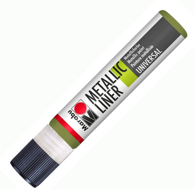 MARABU - METALLIC LINER COLORE METALLIZZATO UNIVERSALE 25ML - COLORE VERDE OLIVA METALLIZZATO 765