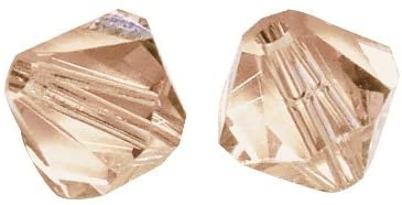 RAYHER - 25 PEZZI - PERLE DI CRISTALLO SWAROVSKI FORMA ROMBO Ø4MM - COLORE ALBICOCCA