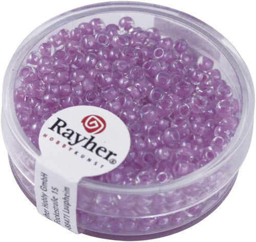 RAYHER - 17gr - ROCAILLE ARKTIS SMALTATE CON FORO Ø2,6MM - COLORE LILLA