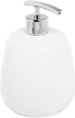 METAFORM - DISPENSER SAPONE DA APPOGGIO LINEA "AFRA" IN POLIRESINA - COLORE BIANCO
