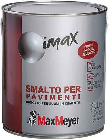 MAXMEYER - 2.5lt - SMALTO PER PAVIMENTI "IMAX" - COLORE BIANCO