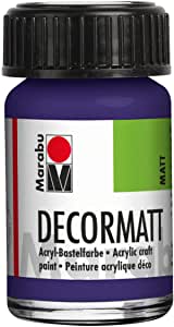 MARABU - COLORE ACRILICO DECORMATT PER METALLO/PIETRA/LEGNO/CARTA 15ML - COLORE VIOLA SCURO 051