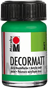 MARABU - COLORE ACRILICO DECORMATT PER METALLO/PIETRA/LEGNO/CARTA 15ML - COLORE VERDE CHIARO 062