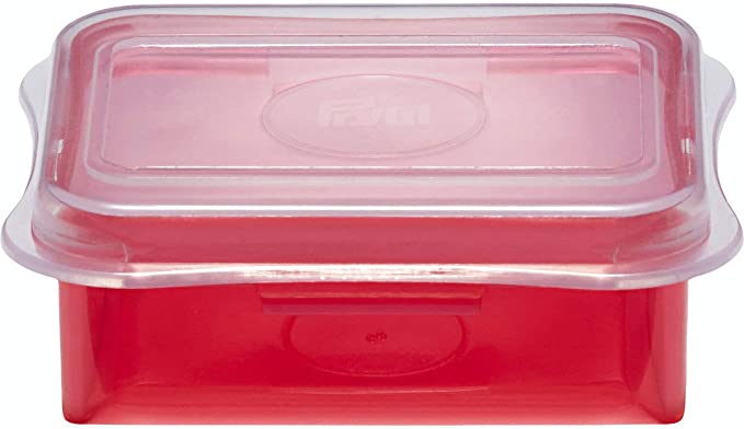 PRYM - MINI BOX "M" 66x59x24MM - IN PLASTICA RESISTENTE - BASE ROSSA
