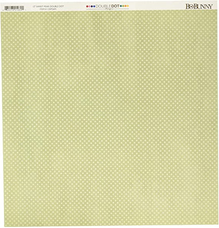 BOBUNNY - CARTONCINO STRUTTURATO FRONTE/RETRO "DOUBLEDOT" 12x12CM - COLORE PERA DOLCE