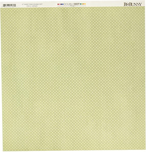 BOBUNNY - CARTONCINO STRUTTURATO FRONTE/RETRO DOUBLEDOT 12x12CM - COLORE PERA DOLCE