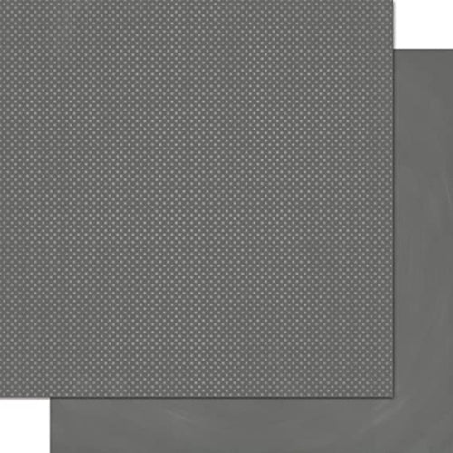 BOBUNNY - CARTONCINO STRUTTURATO FRONTE/RETRO DOUBLEDOT 12x12CM - COLORE GRIGIO ANTRACITE