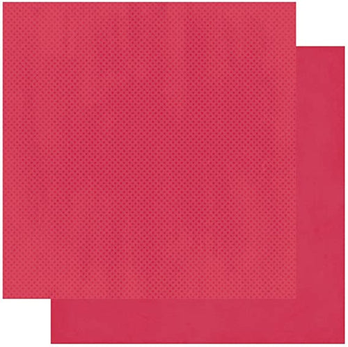 BOBUNNY - CARTONCINO STRUTTURATO FRONTE/RETRO DOUBLEDOT 12x12CM - COLORE ROSSO