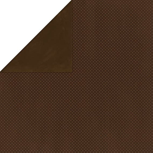 BOBUNNY - CARTONCINO STRUTTURATO FRONTE/RETRO DOUBLEDOT 12x12CM - COLORE CAFFE' SCURO