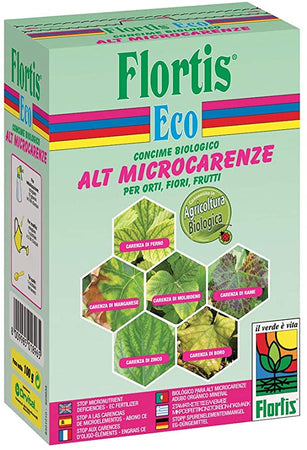 FLORTIS ECO - 100gr - CONCIME BIOLOGICO IN POLVERE "ALT MICROCARENZE" PER ORTI, FIORI, FRUTTI