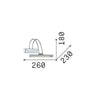 Applique Contemporanea Bow Metallo Cromo Led 2,5W Luce Calda