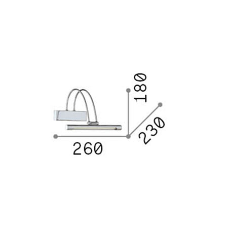Applique Contemporanea Bow Metallo Cromo Led 2,5W Luce Calda
