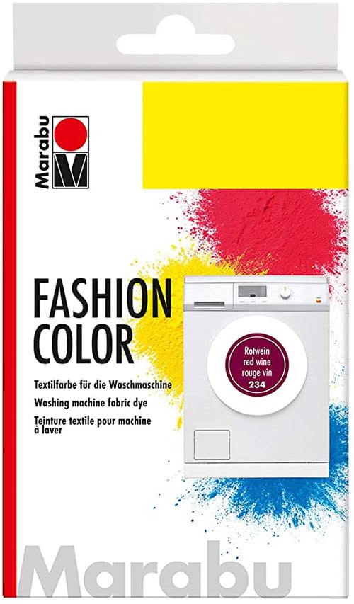 MARABU - COLORI PER TINTURA TESSILE 30gr FASHIONCOLOR LAVABILE IN LAVATRICE - COLORE VINO ROSSO 234
