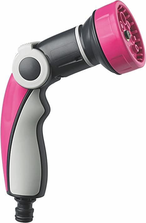 PISTOLA PER IRRIGAZIONE JET PREMIUM CON CIPOLLA A 8 GETTI - COLORE FUCSIA/NERO/GRIGIO