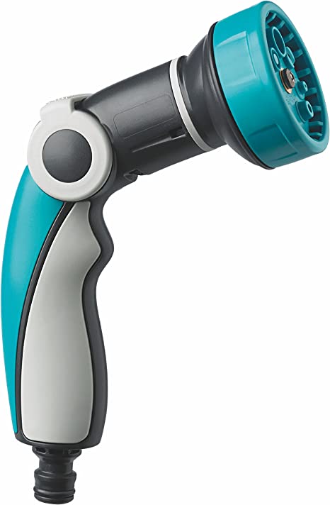 GF - PISTOLA PER IRRIGAZIONE CON CIPOLLA JET PREMIUM PLUS A 8 GETTI - COLORE AZZURRO/NERO/GRIGIO
