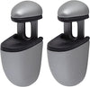 DURALINE - REGGIMENSOLA PER VETRO ELECT MINI MATT SILVER CON BRETELLE 4-24MM - MAX 20CM - MAX 20KG - COLORE GRIGIO OPACO