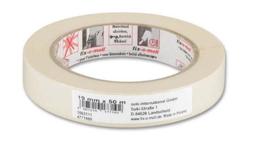 FIX-0-MOLL - 50mt x 19mm - NASTRO CARTA CRESPATO ECO - PER MASCHERATURA - COLORE CAMOSCIO