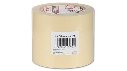 FIX-0-MOLL - 50mt x 30/30/30mm - SET 3 NASTRI ADESIVI ECO IN CARTA CRESPATA PER MASCHERATURA - COLORE CAMOSCIO