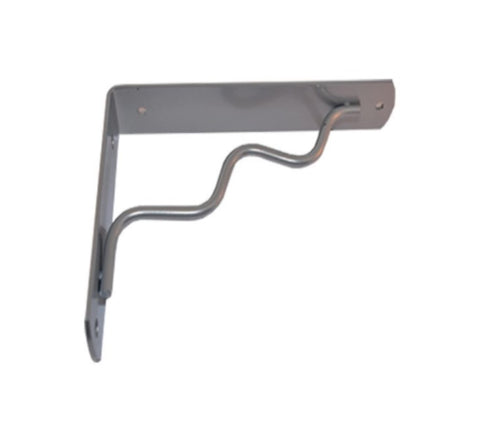 VECA - REGGIMENSOLA LINEA ONDA PER ARREDO CASA IN ZAMA 12CM - COLORE ALLUMINIO METALLIZZATO