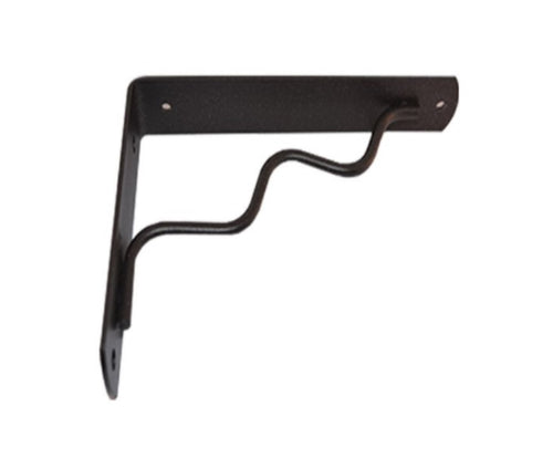 VECA - REGGIMENSOLA LINEA ONDA PER ARREDO CASA IN ZAMA 24CM - COLORE NERO MICACEO