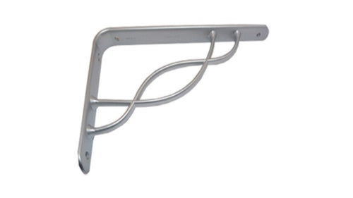 VECA - REGGIMENSOLA LINEA ONDINA PER ARREDO CASA IN ZAMA 20CM - COLORE ALLUMINIO METALLIZZATO