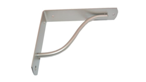 VECA - REGGIMENSOLA LINEA CURVA PER ARREDO CASA IN ZAMA 12CM - COLORE NICKEL SATINATO