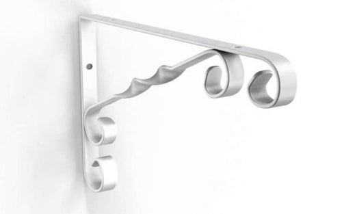 BOLIS ITALIA - REGGIMENSOLA LINEA COUNTRY 28CM - PORTATA MASSIMA 35kg - IN ACCIAIO VERNICIATO COLORE BIANCO
