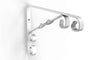BOLIS ITALIA - REGGIMENSOLA LINEA COUNTRY 23CM - PORTATA MASSIMA 17kg - IN ACCIAIO VERNICIATO COLORE BIANCO