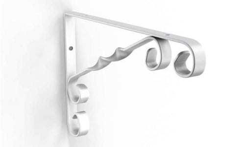 BOLIS ITALIA - REGGIMENSOLA LINEA COUNTRY 23CM - PORTATA MASSIMA 17kg - IN ACCIAIO VERNICIATO COLORE BIANCO