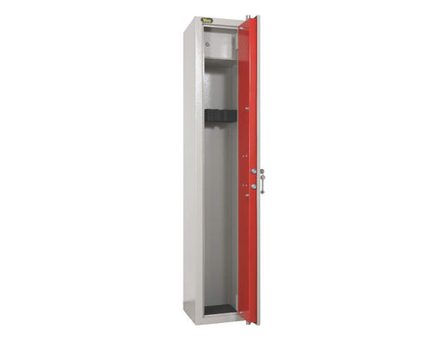 VIRO - ARMADIO DI SICUREZZA COMPACT 5 POSTI FUCILE CON TESORETTO 150X27X29CM, DIM. INTERNE 131X26.7X23.7CM