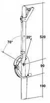 Leva freno a mano per rimorchi con interasse 520mm