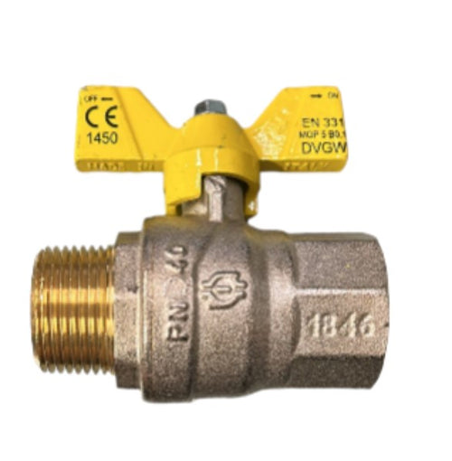 IDRO POINT - RUBINETTO PER GAS A FARFALLA MF 3/4