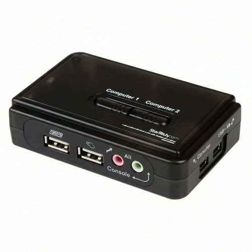 Startech.com switch kvm a 2 porte vga usb con audio e cavi - commutatore vga usb a doppia porta - SV211KUSB